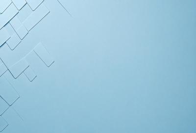 The primary subject of the image is a blue background with a white square. The setting is a blank canvas, and the visual style is a simple, clean design. The colors and mood are calm and soothing, with the blue background providing a sense of tranquility.
