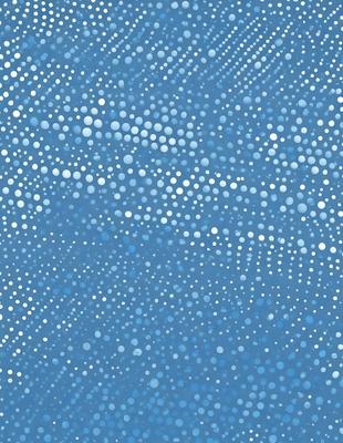 The primary subject of the image is a blue background with a pattern of white dots. The setting appears to be a blue sky, and the visual style is a digital art or illustration. The dominant colors are blue and white, creating a calm and serene atmosphere.