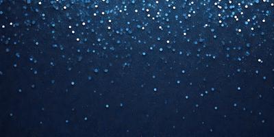The primary subject of the image is a blue background with a pattern of white dots. The setting appears to be a night sky, with the dots creating a star-like effect. The visual style of the image is a combination of a photo and digital art, as it captures the night sky with a unique and artistic touch. The colors and mood of the image are predominantly blue and dark, creating a sense of depth and mystery.
