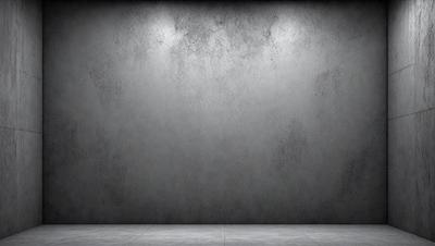 The primary subject of the image is a large, empty, and bare white wall. The setting is a room with a concrete surface, and the visual style is a photo. The colors and mood of the image are predominantly white, giving it a clean and minimalist appearance.