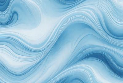 The primary subject of the image is a blue ocean with waves. The setting is the ocean, and the visual style is a photo. The dominant colors are blue and white, creating a serene and calming atmosphere.