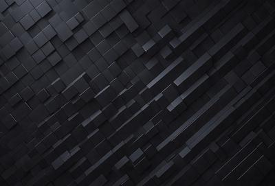 The primary subject of the image is a black and white patterned wall. The setting is a dark room, and the visual style is a close-up of the wall. The dominant colors are black and white, creating a moody atmosphere.