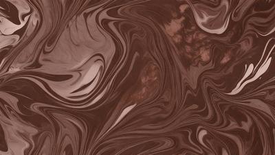 The primary subject of the image is a close-up of a brown and white marbled surface, which appears to be a patterned wallpaper or a textured wall. The setting is indoors, with the surface being the main focus of the image. The visual style is a close-up, which emphasizes the intricate details of the marbled surface. The colors and mood of the image are predominantly brown and white, giving it a warm and earthy atmosphere.