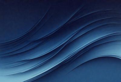 The primary subject of the image is a blue ocean wave. The setting is the ocean, and the visual style is a digital art or illustration. The dominant colors are blue and white, creating a serene and calming atmosphere.