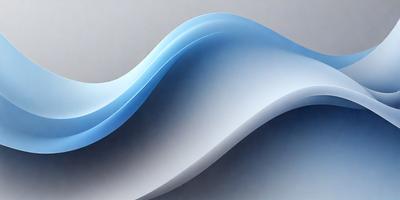 The primary subject of the image is a large, curved wave that appears to be made of blue and white colors. The wave is the main focus of the image, and it is set against a gray background. The visual style of the image is a combination of digital art and illustration, creating a dynamic and visually appealing scene. The dominant colors of the image are blue and white, which contribute to the overall mood of the scene, evoking a sense of movement and energy.