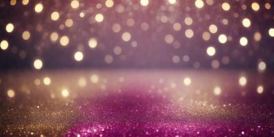 The primary subject of the image is a purple background with a pinkish hue. The setting is a dark room with a purple carpet. The visual style is a combination of a photo and digital art, creating a unique and artistic atmosphere. The colors and mood of the image are predominantly purple and pink, giving it a warm and inviting feel.