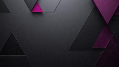 The primary subject of the image is a black and purple geometric pattern. The setting is a black background, and the visual style appears to be a digital art or illustration. The dominant colors are black and purple, creating a bold and striking appearance.