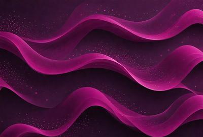 The primary subject of the image is a purple wave, which is the main object, scene, or focus of the image. The setting or background is a purple surface, which adds to the overall atmosphere. The visual style of the image is digital art, as it is a digital painting. The dominant colors in the image are purple and pink, creating a vibrant and lively mood.