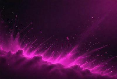 The primary subject of the image is a purple cloud with a pink hue. The setting is a dark, purple sky, which creates a dramatic and moody atmosphere. The visual style is a digital art or illustration, as the cloud appears to be a digital creation. The colors and mood of the image are predominantly purple and pink, giving it a dreamy and surreal quality.