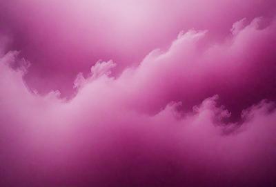 The image features a pink sky with a cloudy background. The clouds are shaped like waves, creating a visually striking scene. The primary subject of the image is the cloud formation, which appears to be a mix of pink and purple hues. The setting is a cloudy sky, and the visual style is a combination of natural elements and artistic expression. The colors and mood of the image are predominantly pink and purple, giving it a warm and serene atmosphere.