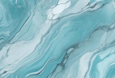 The primary subject of the image is a marble-like patterned tile with a blue and white color scheme. The setting is a bathroom, as indicated by the presence of the tile. The visual style is a close-up of the tile, showcasing its intricate design. The colors and mood of the image are predominantly blue and white, creating a clean and elegant atmosphere.