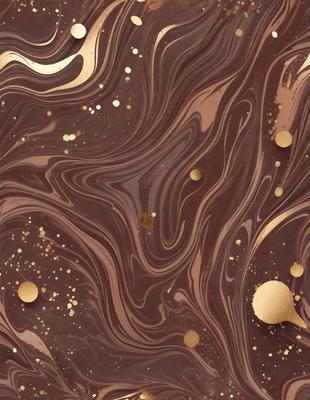 The primary subject of the image is a close-up of a chocolate cake with gold stars on it. The cake is decorated with gold stars, which adds a touch of elegance and sophistication to the presentation. The setting is a table, and the visual style appears to be a close-up photo of the cake. The colors and mood of the image are warm and inviting, with the gold stars and chocolate cake creating a sense of indulgence and celebration.