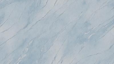 The primary subject of the image is a blue and white marble wall. The setting is a room with a blue and white marble wall as the main focus. The visual style is a photo of the marble wall. The colors and mood of the image are predominantly blue and white, creating a clean and elegant atmosphere.