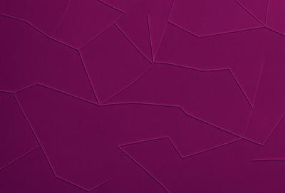 The image features a purple surface with a pattern of triangles. The primary subject is the purple surface, which appears to be a piece of art or a textured wall. The setting is indoors, and the visual style is a combination of digital art and illustration. The colors and mood of the image are predominantly purple, creating a calm and soothing atmosphere.
