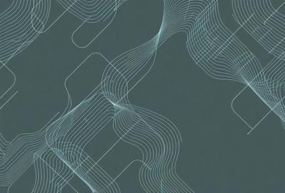 The primary subject of the image is a pattern of interconnected lines, which creates a visually intriguing and complex design. The setting is a gray background, which provides a neutral and unobtrusive environment for the pattern. The visual style of the image is a combination of digital art and illustration, as the lines are carefully crafted to create a cohesive and harmonious design. The colors and mood of the image are predominantly blue and gray, which contribute to a sense of calmness and soph