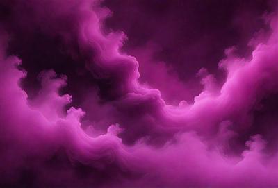 The primary subject of the image is a purple cloud, which is the main object, scene, or focus of the image. The setting or background is a dark purple sky, and the visual style appears to be a digital art or illustration. The dominant colors and overall atmosphere of the image are purple and dark, creating a moody and dramatic scene.