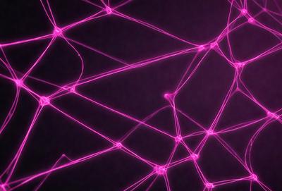 The primary subject of the image is a pink, purple, and white patterned background. The setting is a dark background, which contrasts with the vibrant colors of the pattern. The visual style is a combination of digital art and illustration, creating a unique and eye-catching design. The colors and mood of the image are predominantly pink and purple, giving it a warm and inviting atmosphere.