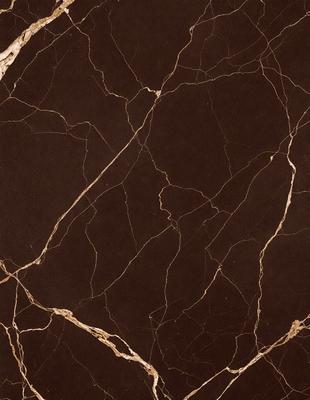 The image features a close-up of a marble countertop with a brown and gold color scheme. The countertop has a patterned texture, giving it a unique and elegant appearance. The setting is a kitchen or a similar environment where the countertop is used for food preparation or display. The visual style is a close-up of the marble countertop, highlighting its intricate patterns and textures. The colors and mood of the image are warm and inviting, creating a sense of luxury and sophistication