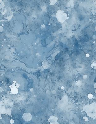 The primary subject of the image is a blue and white ocean scene. The setting is a vast body of water with a few bubbles floating on the surface. The visual style is a combination of a photo and digital art, creating a unique and captivating representation of the ocean. The dominant colors are blue and white, with the blue hues creating a sense of depth and tranquility. The overall atmosphere is serene and inviting, as the viewer is drawn into the beauty of the ocean.