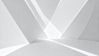 The primary subject of the image is a white paper with a pattern of triangles. The setting is a white background, and the visual style appears to be a digital art or illustration. The dominant colors are white and gray, creating a clean and minimalist atmosphere.