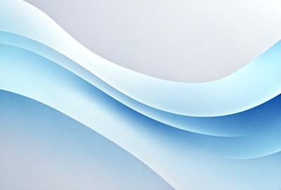 The primary subject of the image is a blue wave or ripple pattern. The setting is a white background, which creates a clean and minimalist appearance. The visual style is a digital art or illustration, as the wave pattern is created using a computer or digital tool. The dominant colors are blue and white, giving the image a calm and soothing atmosphere.