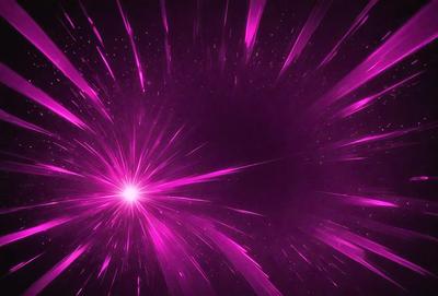 The primary subject of the image is a purple light, which appears to be a bright, pink star. The setting is a dark background, which contrasts with the bright purple light. The visual style of the image is a combination of a photo and digital art, creating a unique and eye-catching effect. The colors and mood of the image are predominantly purple, giving it a vibrant and energetic atmosphere.
