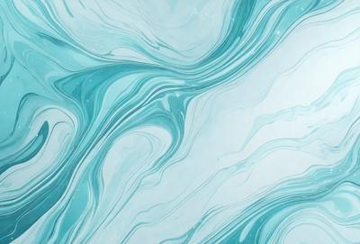 The primary subject of the image is a blue and white swirling pattern, which appears to be a part of a wall or a surface. The setting is a white background, which contrasts with the blue and white swirls. The visual style is a combination of a photo and digital art, creating a unique and eye-catching design. The dominant colors are blue and white, giving the image a calming and soothing atmosphere.