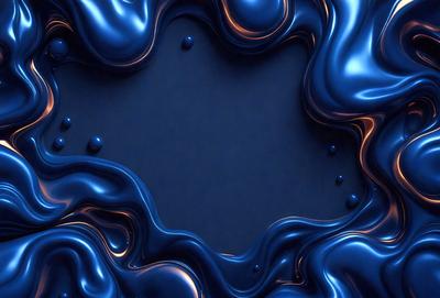 The primary subject of the image is a blue, swirling, and flowing liquid, which appears to be a blue-tinted water or a blue-colored substance. The setting is a dark background, which contrasts with the blue liquid. The visual style of the image is a combination of a photo and digital art, creating a unique and artistic representation of the blue liquid. The colors and mood of the image are predominantly blue, giving it a calming and serene atmosphere.