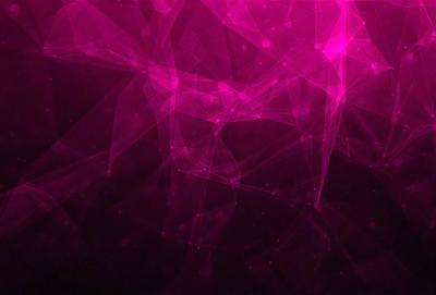 The primary subject of the image is a pink background with a pattern of pink and purple geometric shapes. The setting is a dark background, which contrasts with the bright colors of the geometric shapes. The visual style is a combination of digital art and illustration, creating a unique and eye-catching design. The dominant colors are pink and purple, giving the image a warm and vibrant atmosphere.