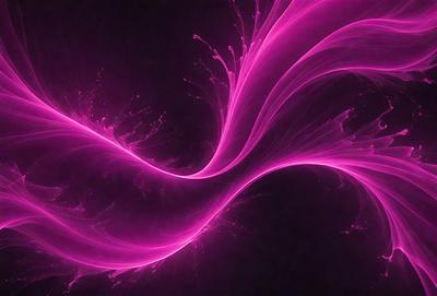 The primary subject of the image is a pink, flowing, and swirling pattern. The setting is a dark background, which contrasts with the vibrant pink color of the pattern. The visual style appears to be a digital art or illustration, as the pattern is fluid and dynamic. The colors and mood of the image are predominantly pink, creating a sense of warmth and energy.