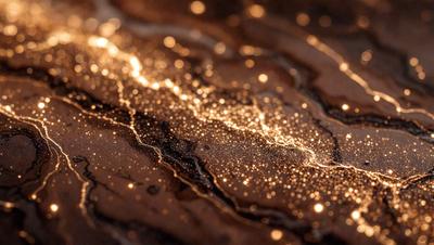 The primary subject of the image is a brightly lit, glowing surface, possibly a piece of wood or a rock. The setting appears to be a dark environment, with the glowing surface standing out as the main focus. The visual style of the image is a combination of photo and digital art, creating a unique and captivating scene. The colors and mood of the image are predominantly warm and vibrant, with the glowing surface emitting a sense of energy and life.
