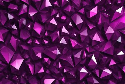 The primary subject of the image is a purple background with a pattern of purple triangles. The setting is a close-up of the purple pattern, which creates a visually striking and unique visual style. The colors and mood of the image are predominantly purple, giving it a calm and soothing atmosphere.