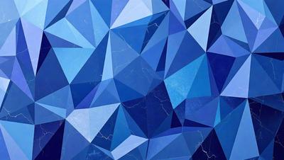 The primary subject of the image is a blue and white geometric pattern, which is the main focus of the image. The setting is a blue and white background, which complements the pattern. The visual style is a digital art or illustration, as the pattern is intricately designed and the colors are vibrant. The dominant colors are blue and white, creating a calm and soothing atmosphere.
