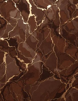 The primary subject of the image is a marble wall with a brown and gold color scheme. The setting is a room with a brown and gold marble wall as the main focus. The visual style is a close-up of the marble wall, showcasing its intricate patterns and textures. The colors and mood of the image are warm and rich, evoking a sense of luxury and elegance.