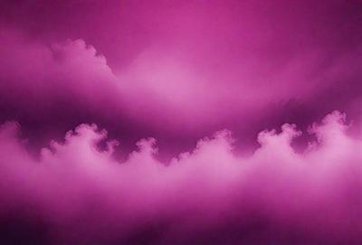 The primary subject of the image is a cloudy purple sky. The setting is a cloudy sky, and the visual style is a photo. The colors and mood of the image are predominantly purple, creating a serene and calming atmosphere.
