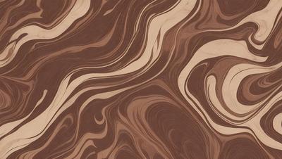 The primary subject of the image is a wooden surface with a pattern of swirls and curves. The setting is a wooden table, and the visual style is a close-up of the wooden surface. The colors and mood of the image are warm and natural, with the wooden surface being the dominant color.
