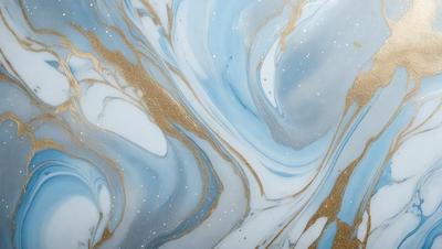 The primary subject of the image is a blue and gold swirl pattern. The setting is a blue and gold swirl pattern on a surface, which could be a wall, a piece of art, or a decorative item. The visual style is a close-up of the swirl pattern, showcasing its intricate details. The colors and mood of the image are predominantly blue and gold, creating a sense of elegance and sophistication.