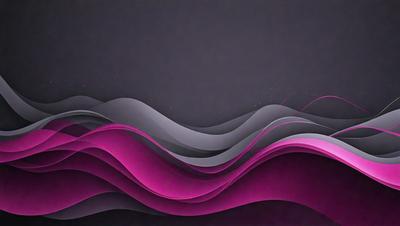 The primary subject of the image is a large, colorful wave. The wave is depicted in a digital art style, with a pink and purple color scheme. The setting is a dark background, which contrasts with the vibrant colors of the wave. The visual style gives the impression of a dynamic and energetic scene.
