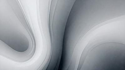 The primary subject of the image is a large, curved, and swirling pattern of white and gray colors. The setting is a gray background, which contrasts with the white and gray swirls. The visual style is a combination of digital art and illustration, creating a dynamic and artistic representation of the swirling pattern. The colors and mood of the image are predominantly white and gray, giving it a clean and modern appearance.