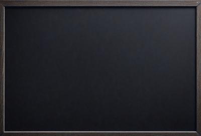 The primary subject of the image is a blackboard, which is the main object, scene, or focus of the image. The setting/background consists of a dark room, and the visual style is a photo. The colors and mood of the image are predominantly dark, with the blackboard being the main source of contrast.
