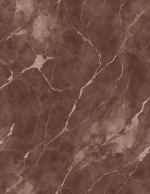 The primary subject of the image is a marble wall with a brown color. The setting is a room with a brown marble floor. The visual style is a close-up of the marble wall, showcasing its texture and pattern. The colors and mood of the image are warm and earthy, with the brown marble creating a natural and luxurious atmosphere.