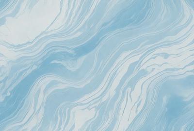 The primary subject of the image is a blue and white marbled tile. The setting is a bathroom, as the tile is placed on a wall. The visual style is a digital art, as the tile appears to be a digital representation of a marbled surface. The dominant colors are blue and white, creating a calm and soothing atmosphere.