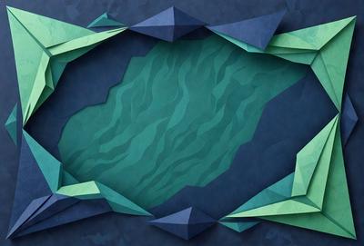 The primary subject of the image is a blue, green, and white underwater scene. The setting is an aquatic environment, with a blue background and a green and white underwater surface. The visual style is a combination of digital art and illustration, creating a vibrant and dynamic scene. The colors and mood of the image are lively and energetic, with the blue and green hues evoking a sense of depth and tranquility.