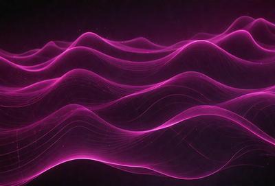 The primary subject of the image is a pink wave pattern, which is the main object, scene, or focus of the image. The setting or background is a dark background, which contrasts with the pink wave pattern. The visual style of the image is a digital art or illustration, as it is a computer-generated or digitally created pattern. The colors and mood of the image are predominantly pink, creating a warm and vibrant atmosphere.