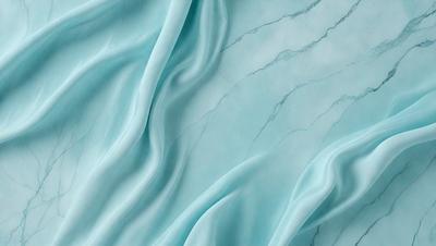The primary subject of the image is a marble-like surface with a blue hue. The setting is a marble countertop, and the visual style is a close-up of the marble surface. The colors and mood of the image are predominantly blue, creating a calm and serene atmosphere.