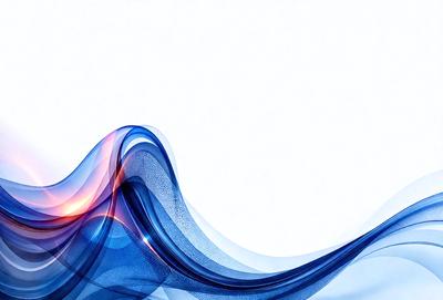 The primary subject of the image is a blue wave, which appears to be a digital art or illustration. The wave is the main focus of the image, and it is set against a white background. The visual style of the image suggests that it is a creative and artistic representation of a wave. The dominant colors in the image are blue and white, giving it a calm and serene atmosphere.