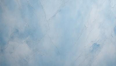 The primary subject of the image is a blue marble wall with a white background. The visual style appears to be a photo of the marble wall, showcasing its unique texture and color. The colors and mood of the image are predominantly blue and white, creating a clean and elegant atmosphere.