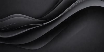 The primary subject of the image is a black and white painting of a wave. The setting is a black background, which emphasizes the wave's shape and form. The visual style is a painting, which gives the image a more artistic and creative appearance. The colors and mood of the image are predominantly black and white, creating a sense of depth and contrast.