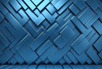 The primary subject of the image is a blue and silver patterned wall. The setting is a room with a blue and silver wall, which serves as the background. The visual style is a combination of digital art and illustration, creating a unique and intricate design. The dominant colors are blue and silver, giving the wall a modern and sophisticated appearance.