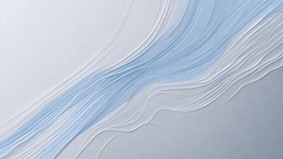 The primary subject of the image is a large, white, and blue painting. The painting features a wave-like design, with a blue and white color scheme. The setting is a white wall, which serves as the background for the painting. The visual style of the painting is a combination of digital art and illustration, creating a unique and eye-catching design. The colors and mood of the painting are calming and serene, with the blue and white tones evoking a sense of tranquility and relaxation.